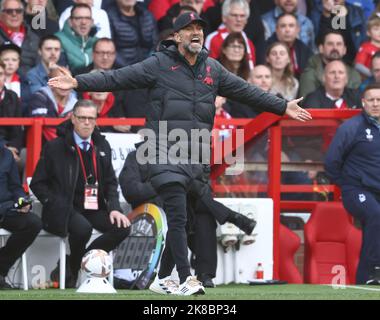 Nottingham, Royaume-Uni. 22nd octobre 2022. Jurgen Klopp Manager de Liverpool pendant le match de la Premier League à la City Ground, Nottingham. Crédit photo à lire : Darren Staples/Sportimage crédit : Sportimage/Alay Live News Banque D'Images