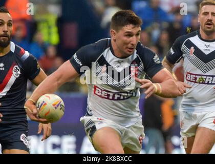 Bolton, , Royaume-Uni sur 22 octobre 2022. Angleterre V France : coupe du monde de la Ligue de rugby Université de Bolton Stadium, Bolton, Royaume-Uni pendant la coupe du monde de rugby 2021 groupe Un match entre l'Angleterre V France au stade de l'Université de Bolton, Bolton, Royaume-Uni sur 22 octobre 2022 . ( Credit: Craig Cresswell/Alamy Live News Banque D'Images