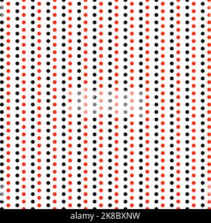 Motif sans couture en points rouges et noirs Illustration de Vecteur