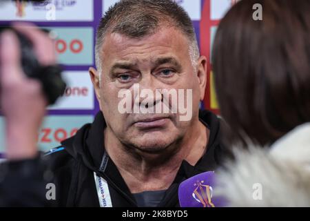 Bolton, Royaume-Uni. 22nd octobre 2022. Shaun wane entraîneur en chef d'Angleterre pendant la coupe du monde de rugby League 2021 Group A match Angleterre contre France à l'Université de Bolton Stadium, Bolton, Royaume-Uni, 22nd octobre 2022 (photo de Mark Cosgrove/News Images) à Bolton, Royaume-Uni le 10/22/2022. (Photo de Mark Cosgrove/News Images/Sipa USA) crédit: SIPA USA/Alay Live News Banque D'Images