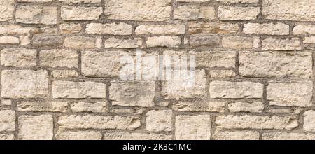 Détail de l'ancien mur en pierre, Royaume-Uni. Texture ou motif répété (tiléable) sans couture Banque D'Images