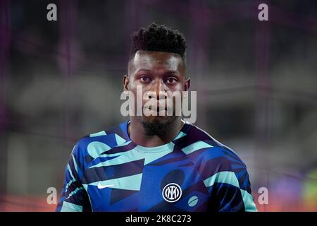 Florence, Italie. 22nd octobre 2022. Andre Onana du FC Internazionale pendant la série Un match de football entre l'ACF Fiorentina et le FC Internazionale au stade Artemio Franchi à Florence (Italie), 22 octobre 2022. Photo Andrea Staccioli/Insidefoto crédit: Insidefoto di andrea staccioli/Alamy Live News Banque D'Images