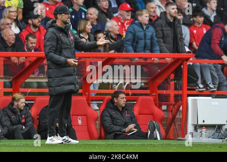 Nottingham, Royaume-Uni. 22nd octobre 2022. JŸrgen Klopp Manager de Liverpool pendant le match de Premier League Nottingham Forest vs Liverpool à City Ground, Nottingham, Royaume-Uni, 22nd octobre 2022 (photo de Mike Jones/News Images) Credit: News Images LTD/Alay Live News Banque D'Images