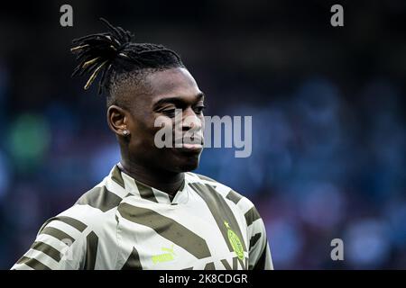 Milan, Italie. 22nd octobre 2022. Rafael Leao d'AC Milan gestes pendant la série italienne Un match de football AC Milan vs Monza au stade San Siro à Milan, Italie sur 22 octobre 2022 Credit: Piero Cruciatti/Alay Live News Banque D'Images