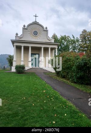 La mission de Cataldo, une ancienne église de mission jésuite dans le Panhandle de l'Idaho, le plus ancien bâtiment de l'Idaho Banque D'Images