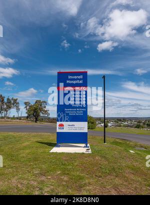 Inverell District Hospital est un établissement de 52 lits qui fournit des services aux communautés du Nord-Ouest et de la Nouvelle-Angleterre de Nouvelle-Galles du Sud Banque D'Images