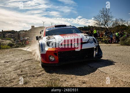 Catalogne, Espagne. 22nd octobre 2022. Takamoto KATSUTA, Aaron JOHNSTON, TOYOTA GAZOO RACING Credit: Independent photo Agency/Alay Live News Banque D'Images