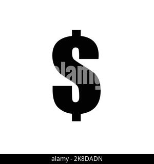 Dollar signe, icône, logo illustration vectorielle sur fond blanc isolé. Illustration de Vecteur