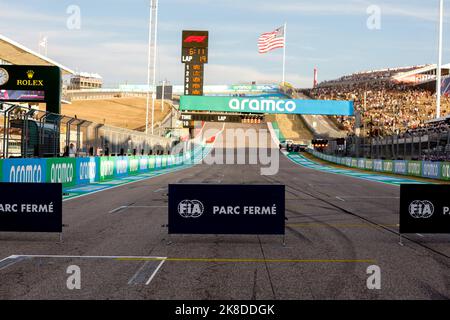 Austin, États-Unis. 22nd octobre 2022. Parc ferme, Grand Prix des Etats-Unis F1 au circuit des Amériques sur 22 octobre 2022 à Austin, Etats-Unis d'Amérique. (Photo par HIGH TWO) Credit: dpa/Alay Live News Banque D'Images