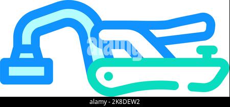 illustration vectorielle de l'icône de couleur de la pince pour établi Illustration de Vecteur