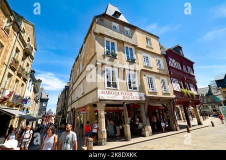 Dinan Bretagne France. Maisons en bois Banque D'Images