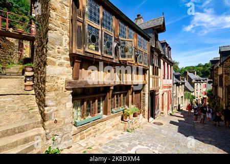 Dinan Bretagne France. Maisons en bois Banque D'Images