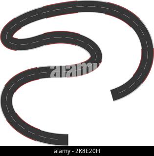 Vecteur de dessin animé d'icône de piste de course. Course automobile. Voie du circuit Illustration de Vecteur