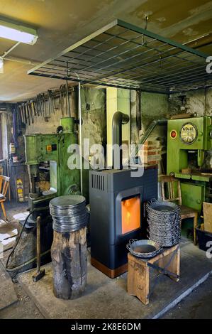 Poêles en fer forgé, moulin à marteaux, Monument culturel de l'année 2022, Bad Oberdorf im Ostrachtal, Allgaeu, Bavière, Allemagne Banque D'Images