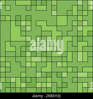 Arrière-plan en pixels. Le concept de jeux de fond. Fond de motif de carrés. Concept Minecraft. Illustration vectorielle. Résumé du vecteur vert clair Illustration de Vecteur