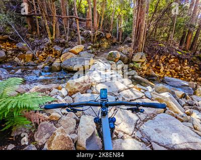 Mt Wellington Bike Network à Hobart Tasmanie Australie Banque D'Images