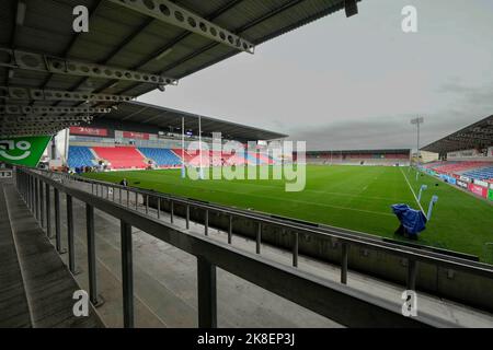 Eccles, Royaume-Uni. 23rd octobre 2022. Vue générale du stade AJ Bell avant le match de la première Gallagher sale Sharks vs Harlequins au stade AJ Bell, Eccles, Royaume-Uni, 23rd octobre 2022 (photo de Steve Flynn/News Images) à Eccles, Royaume-Uni, le 10/23/2022. (Photo de Steve Flynn/News Images/Sipa USA) crédit: SIPA USA/Alay Live News Banque D'Images