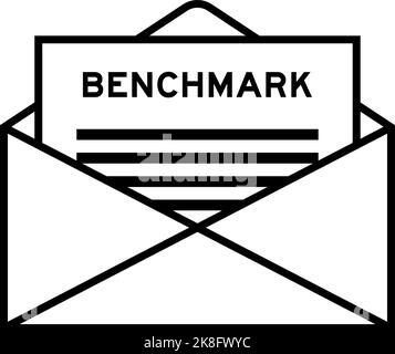 Enveloppe et lettre avec le mot benchmark comme titre Illustration de Vecteur