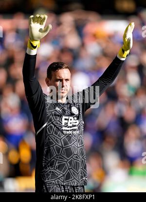 Danny Ward, gardien de Leicester City, lors du match de la Premier League à Molineux, Wolverhampton. Date de la photo: Dimanche 23 octobre 2022. Banque D'Images