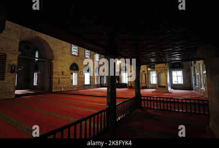 Situé à Amasya, Turquie, la mosquée et le complexe Sultan 2.Beyazit a été construit en 1486. Banque D'Images