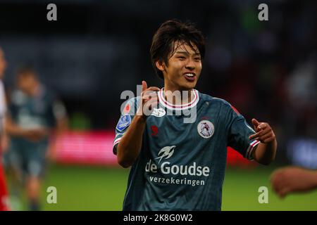 UTRECHT, PAYS-BAS - OCTOBRE 23 : Koki Saito de Sparta Rotterdam lors du match hollandais entre le FC Utrecht et Sparta Rotterdam au Stadion Galgenwaard sur 23 octobre 2022 à Utrecht, pays-Bas (photo de Ben gal/Orange Pictures) Banque D'Images