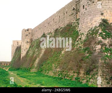 FORTALEZA MEDIEVAL CONSTRUIDA EN EL S XII/XIII POR LA ORDEN DE LOS CABALLEROS HOSPITALARIOS. EMPLACEMENT : CASTILLO DE KRACK DE LOS CABALLEROS. Nación. Banque D'Images