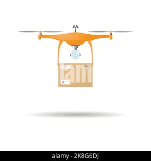 Avions automatisés pour la livraison de marchandises à partir de l'entrepôt. Équipement de stockage. Illustration vectorielle Illustration de Vecteur