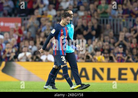 Barcelone, Espagne. 23rd octobre 2022. GAVI du FC Barcelona pendant le match de la Ligue entre le FC Barcelona et le Athletic Club de Bilbao au Spotify Camp Nou à Barcelone, Espagne. Crédit : DAX Images/Alamy Live News Banque D'Images