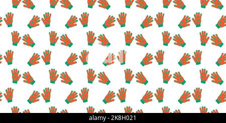 Motif sans coutures avec paires de gants tricotés chauds à pois. Motif hiver, Noël ou nouvel an pour le papier de scrapbooking ou d'emballage. Illustration vectorielle plate Illustration de Vecteur