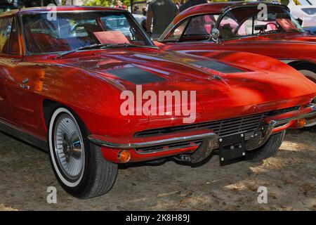 Corvette Stingray 1963 de Chevrolet à fenêtre divisée. Banque D'Images