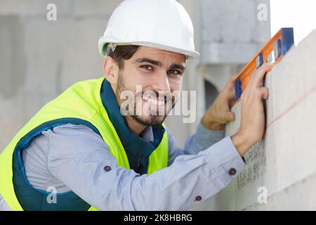 niveau d'aluminium sur le bloc Banque D'Images
