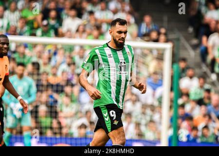 SÉVILLE, ESPAGNE - OCTOBRE 23: Borja Iglesias de Real Betis Balompie pendant le match entre Real Betis Balompie et Atletico de Madrid CF de la Liga Santander sur 27 août 2022 à Mestalla à Valence, Espagne. (Photo de Samuel Carreño/PxImages) Banque D'Images