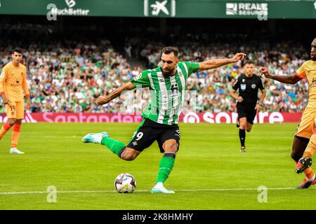 SÉVILLE, ESPAGNE - OCTOBRE 23: Borja Iglesias de Real Betis Balompie pendant le match entre Real Betis Balompie et Atletico de Madrid CF de la Liga Santander sur 27 août 2022 à Mestalla à Valence, Espagne. (Photo de Samuel Carreño/PxImages) Banque D'Images