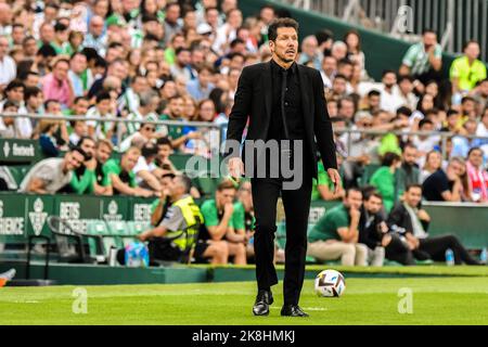 SÉVILLE, ESPAGNE - OCTOBRE 23: Diego Pablo Simeone de l'Atlético de Madrid pendant le match entre Real Betis Balompie et Atlético de Madrid CF de la Liga Santander sur 27 août 2022 à Mestalla à Valence, Espagne. (Photo de Samuel Carreño/PxImages) Banque D'Images