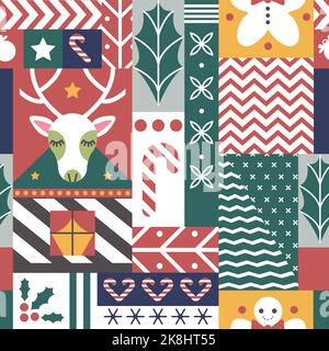 Motif ou imprimé Noël et fête du nouvel an Illustration de Vecteur