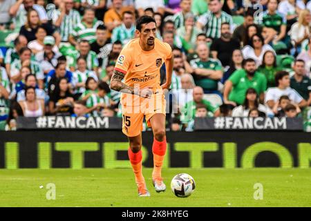 23 octobre 2022: SÉVILLE, ESPAGNE - OCTOBRE 23: Stefan Savic de l'Atlético de Madrid conduit le ballon pendant le match entre Real Betis Balompie et Atlético de Madrid CF de la Liga Santander sur 27 août 2022 à Mestalla à Valence, Espagne. (Credit image: © Samuel Carreño/PX Imagens via ZUMA Press Wire) Banque D'Images