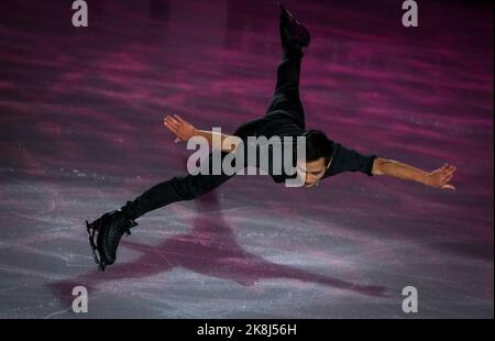 Norwood, Massachusetts, États-Unis. 23 octobre 2022. Dihh Tran des États-Unis skate pendant le gala au concours de patinage artistique de l'UIP Skate America sur 23 octobre 2022 à Norwood, aux États-Unis d'Amérique. Crédit : Mathieu Belanger/AFLO/Alay Live News Banque D'Images