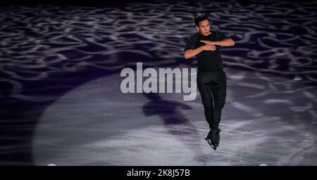 Norwood, Massachusetts, États-Unis. 23 octobre 2022. Dihh Tran des États-Unis skate pendant le gala au concours de patinage artistique de l'UIP Skate America sur 23 octobre 2022 à Norwood, aux États-Unis d'Amérique. Crédit : Mathieu Belanger/AFLO/Alay Live News Banque D'Images