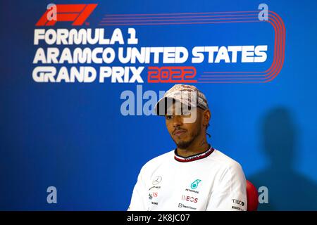 Austin, États-Unis. 23rd octobre 2022. #44 Lewis Hamilton (GBR, Mercedes-AMG Petronas F1 Team), Grand Prix des États-Unis F1 au circuit of the Americas on 23 octobre 2022 à Austin, États-Unis d'Amérique. (Photo de Carl Bingham/Motorsport Images/DPPI via HIGH TWO) Credit: dpa/Alay Live News Banque D'Images