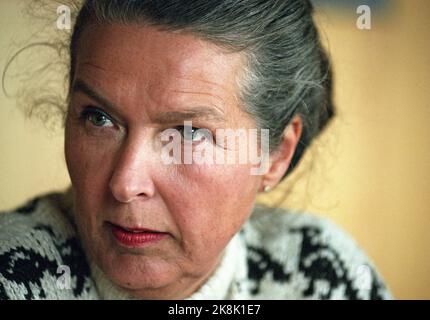 Longyearbyen, Svalbard 19950816. Ann-Kristin Olsen a été nommée nouvelle gouverneure à Svalbard. Portrait. Photo Rune Petter Ness / NTB / NTB Banque D'Images