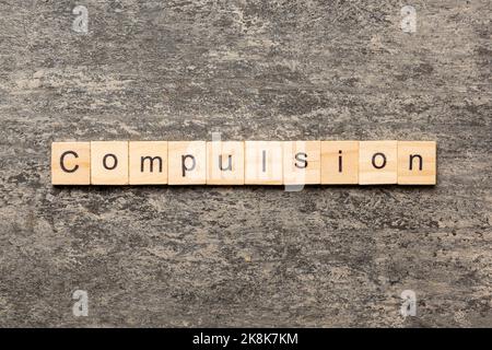 mot écrit sur le bloc de bois. texte de la table, concept. Banque D'Images