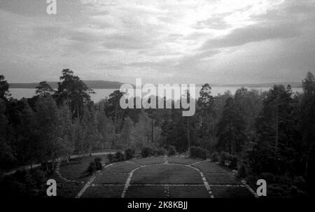 Bygdøy, Oslo 19450515 Villa Grande ou Gimle, résidence de Vidkun Quisling pendant la Seconde Guerre mondiale Vue de la maison vers le jardin et la mer. Photo: NTB / NTB Banque D'Images