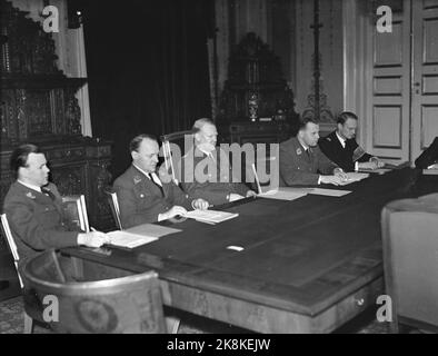 Oslo février 1943. Rencontre des chauffeurs au Château - Ministre Président Vidkun Quisling No 3 de V. photo: Johnsen / NTB Banque D'Images