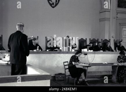 Oslo 19450910. L'affaire Landssvik contre Vidkun Quisling en Cour d'appel d'Eidsivating. La peine de mort est prononcée. Photo: Actuel / NTB Banque D'Images