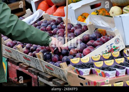 Copenhague/Danemark/.24 octobre 2022/acheteurs d'épicerie chez .fruit and légume vendor at torvhallerne dans la capitale danoise openhagen ( .photo..Francis Joseph Dean/Dean Pictures) Banque D'Images