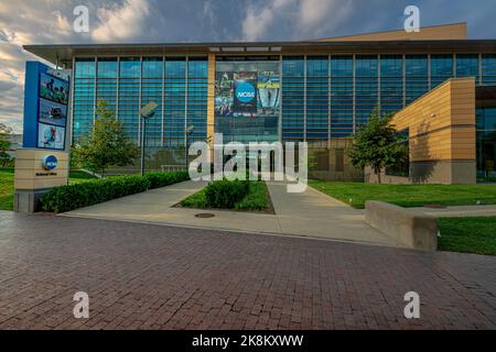 Indianapolis, IN—6 septembre 2022; Bureau national de la National Collegiate Athletic Association; siège de l'association universitaire régissant les sports pr Banque D'Images