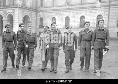 Oslo 19450920. Attribution de la Croix de guerre aux soldats norvégiens. Photo; NTB Banque D'Images