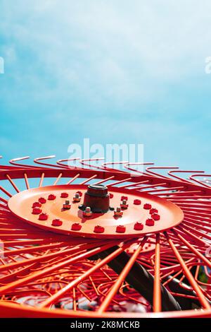 Tracteur agricole, presse à balles de foin, équipement agricole, mise au point sélective Banque D'Images