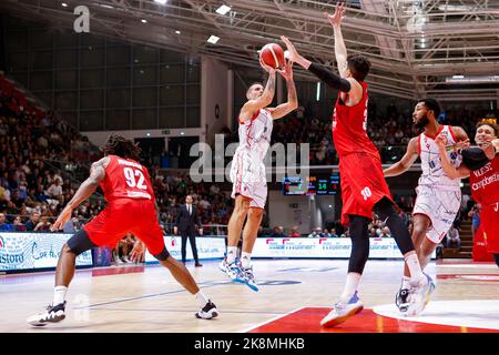 PalaBigi, Reggio Emilia, Italie, 22 octobre 2022, Andrea Cinciarini (Unihotels Pallacanestro Reggiana) pendant UNAHOTELS Reggio Emilia vs Openjobeti Banque D'Images