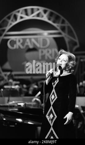 26 janvier 1975 d'Oslo. Norwegian Melody Grand Prix, ici Ellen